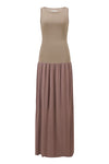 SWAYING 25 Early Autumn One-shoulder splicing bud vest dress SW-SW25PF2L02C1-KQ Khaki